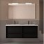 Mueble de baño Attila suspendido 4 cajones doble seno 140 cm black satin de Salgar